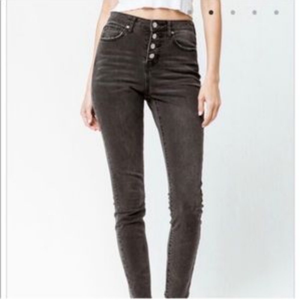 RSQ (Tilly's) Manhatten High Rise Skinny black washed jeans. Size 1 - Picture 2 of 13